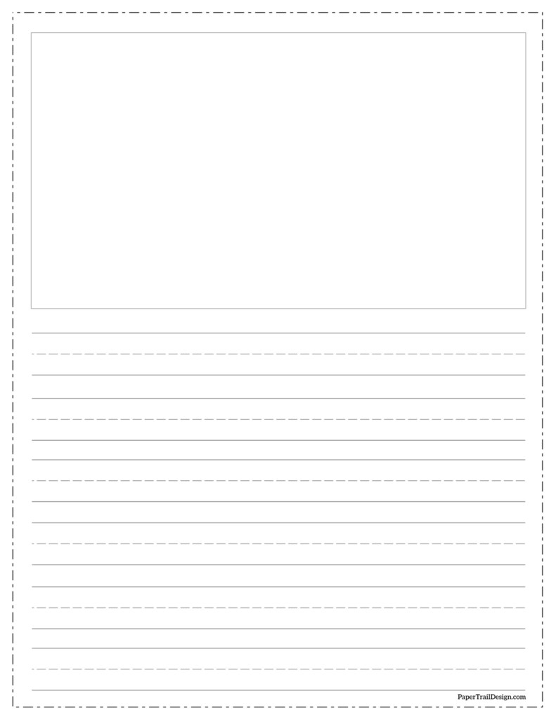 Printable Primary Lined Paper With Picture Box Free Printable Paper