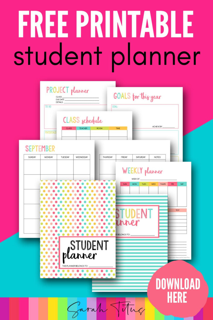 Printable Student Planner 46 Pages Planificador Organizaci N Docente Planner Pdf