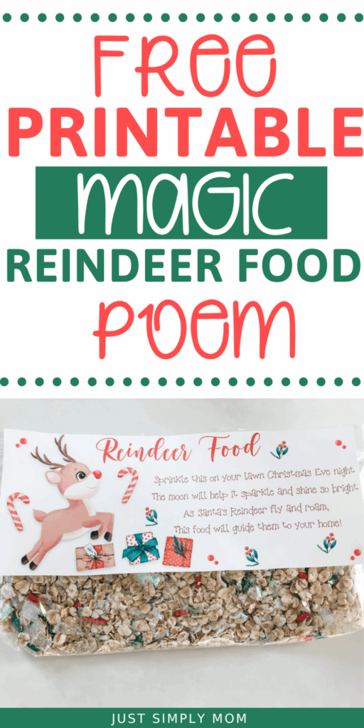 Reindeer Food Printable Poem