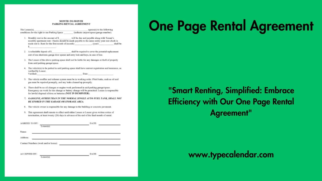 Rental Agreement Templates