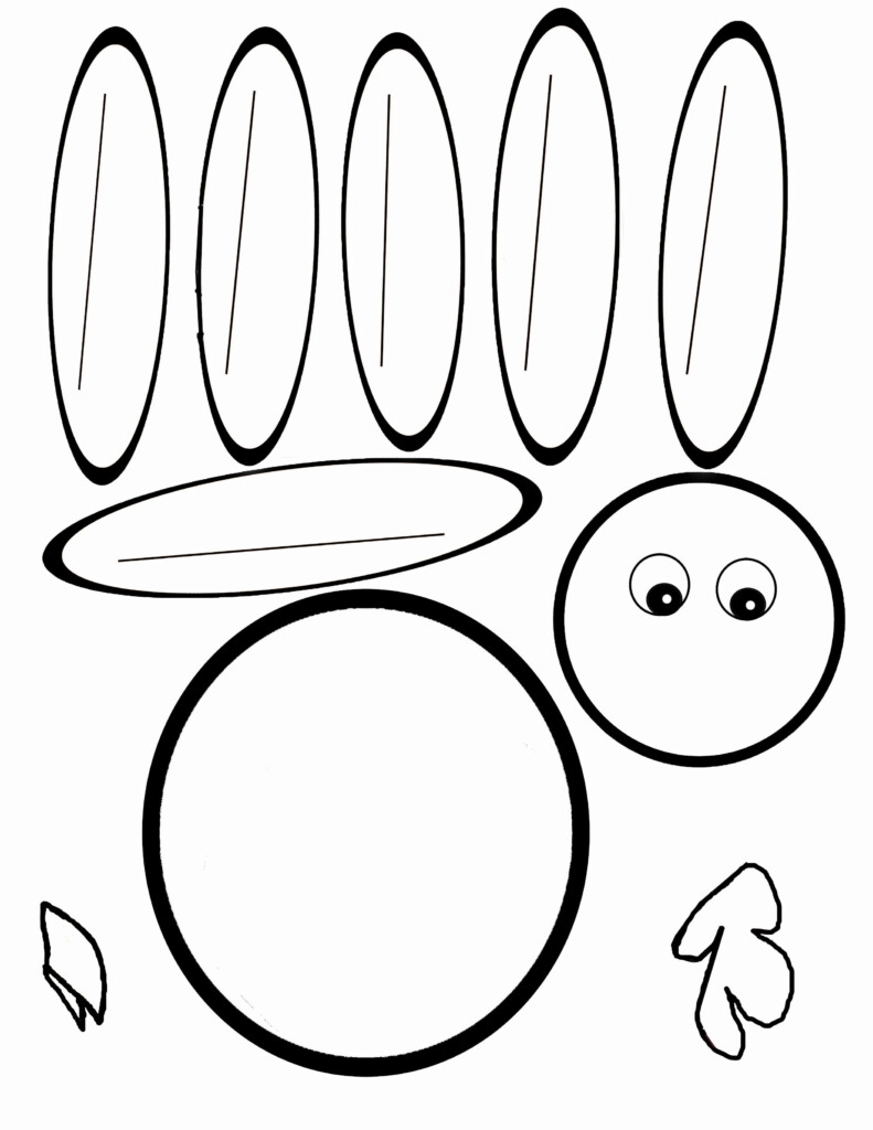 Scissor Cutting Turkey Template Therapy Fun Zone Turkey Template Turkey Coloring Pages