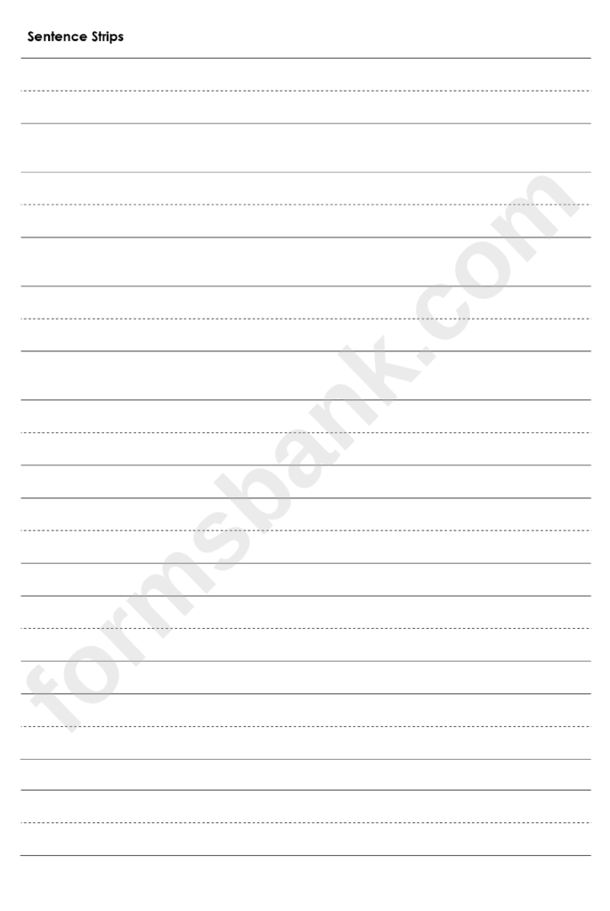 Sentence Strips Paper Template Printable Pdf Download