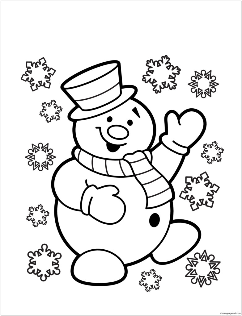 Snowman 3 Coloring Pages Snowman Coloring Pages Coloring Pages For Kids And Adults