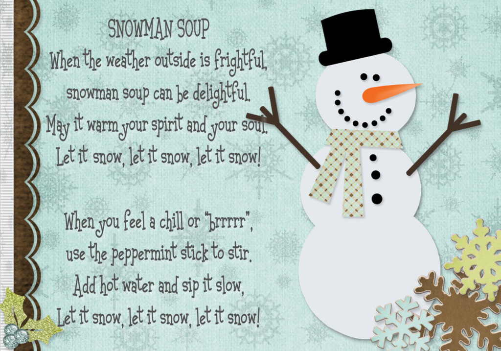 Snowmansoup Snowman Soup Snowman Soup Poem Soup Gifts