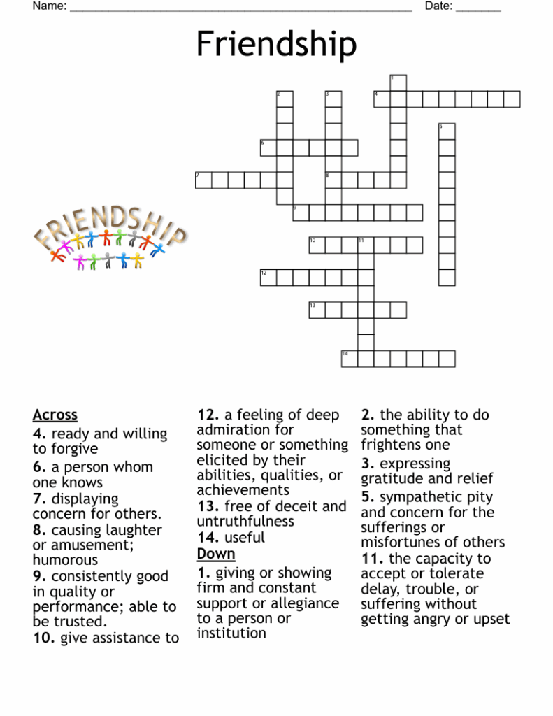 Social Skills And Friendship And Fun Word Search WordMint