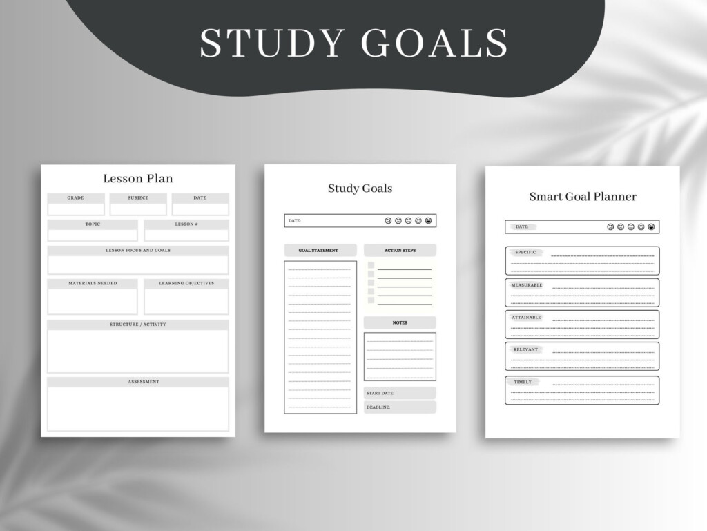 Student Planner Printable Study Planner Printable College Student Planner Academic Planner