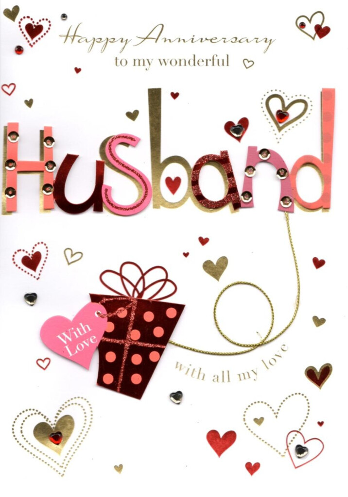 To My Wonderful Husband Happy Anniversary Greeting Card Cards Love Kates