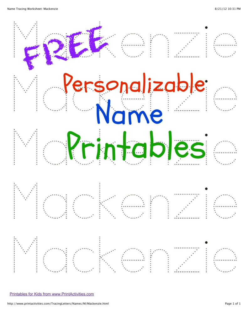 Tracing Worksheets For Kids Custom