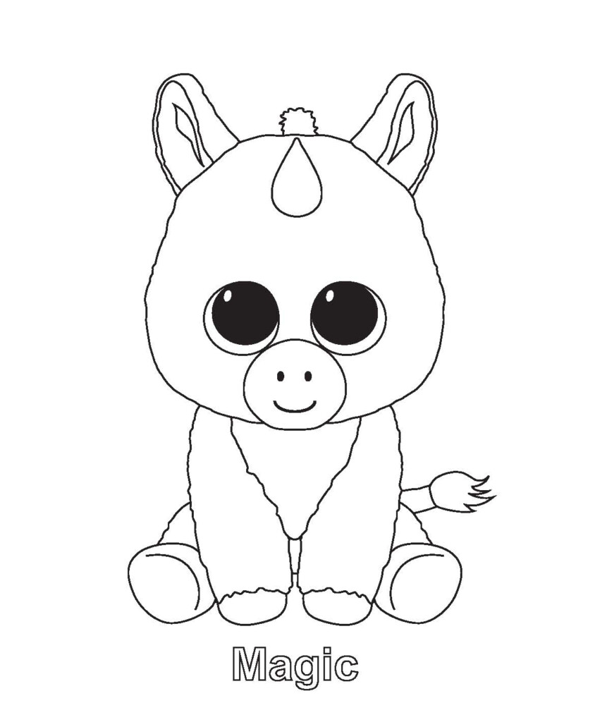 Ty Beanie Boo Coloring Pages Download And Print For Free