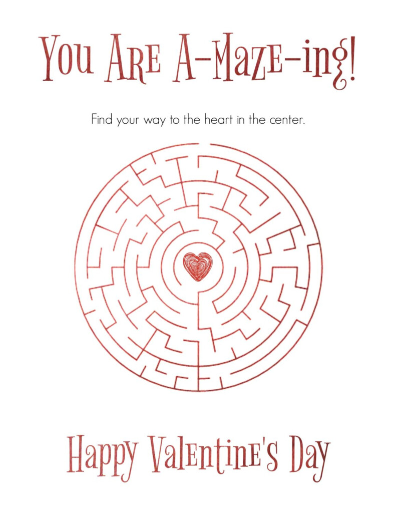Valentine Mazes Printable Free Printable Valentine S Day Maze Pjs And Paint Close This