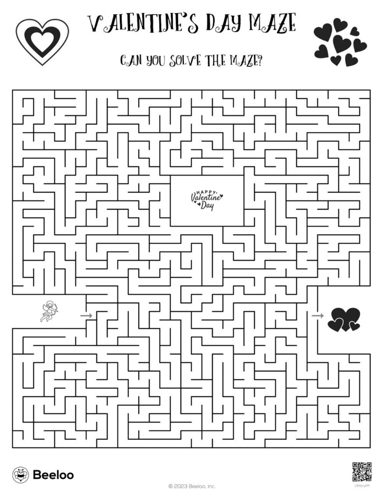 Valentine S Day Maze Beeloo Printable Crafts And Activities For Kids