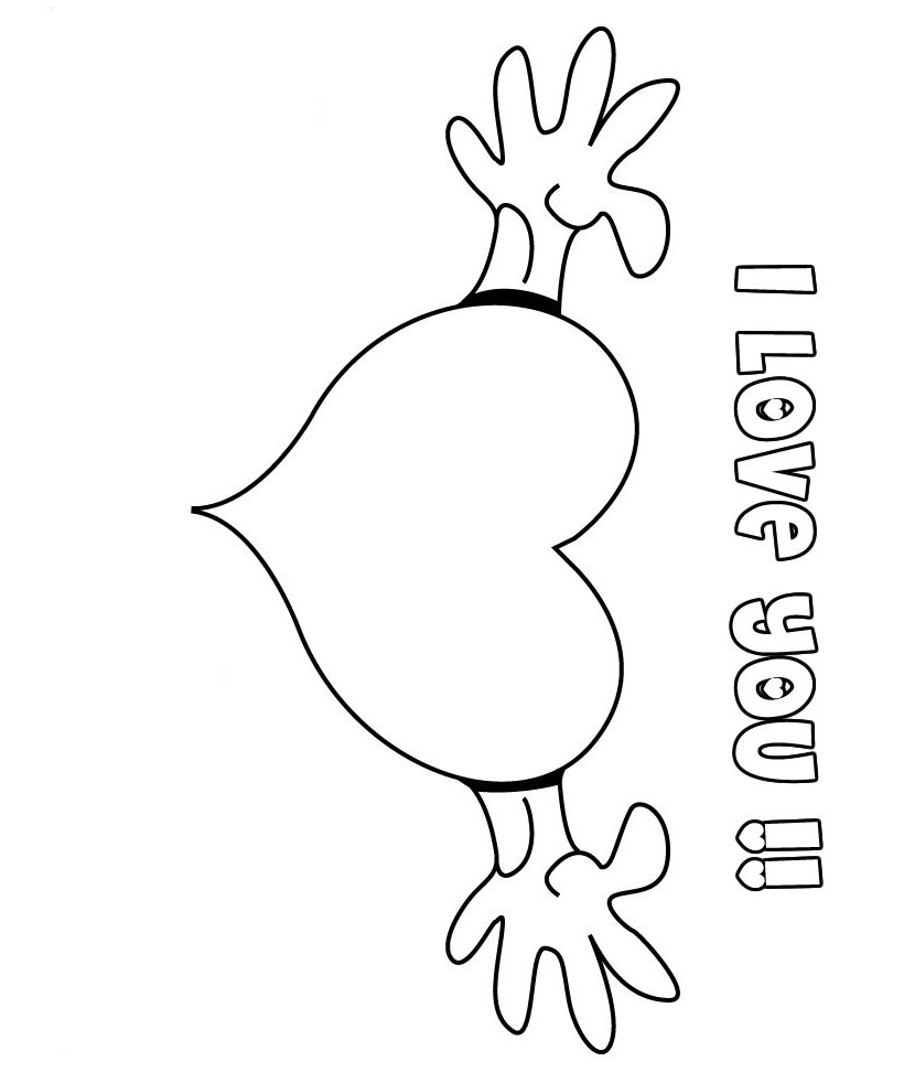 Valentines Day Coloring Pages I Love You Coloring Pages