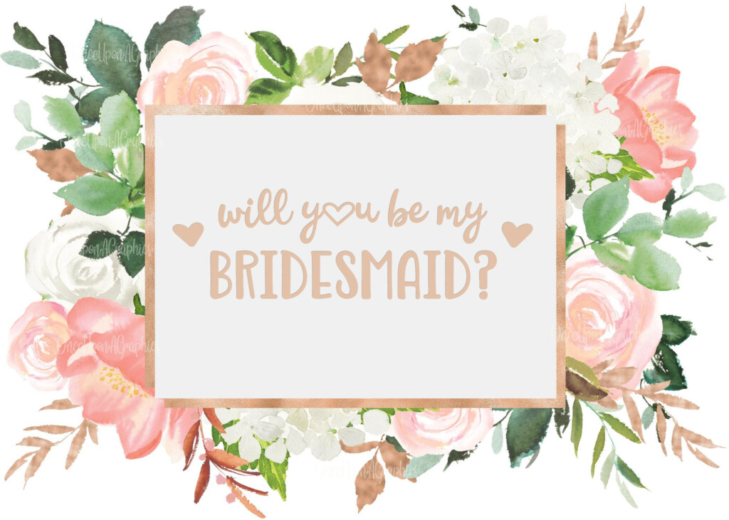 Will You Be My Bridesmaid Bridesmaid Proposal Printable Bridesmaid Proposal Card Pink And