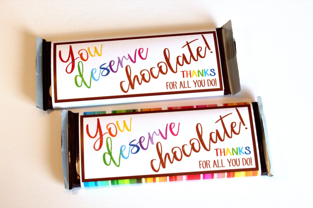 You Deserve Chocolate Printable Candy Bar Wrappers Etsy Bar Wrappers Candy Bar Wrappers